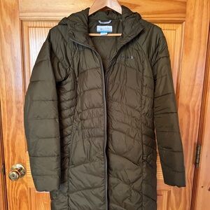 Columbia Women's Olive Hooded Puffer Coat